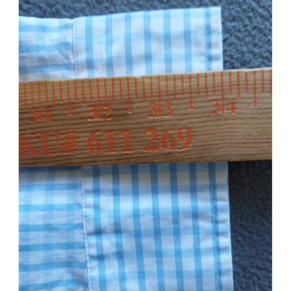 Vineyard Vines Classic Fit Murray Shirt 2XL Blue Check Long Sleeve Stretch Dress - Picture 15 of 16
